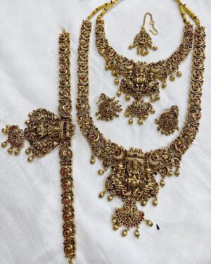 Kundan Temple Necklace Set, ORN30590