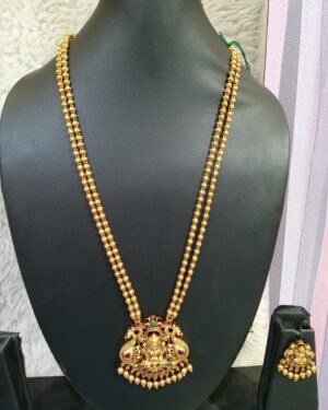 Kundan Temple Necklace Set, ORN305608