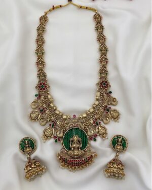 Kundan Temple Necklace Set, ORN305624