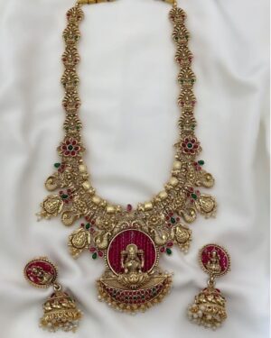 Kundan Temple Necklace Set, ORN305625
