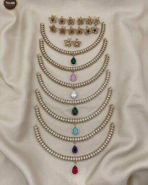 Pure Zirconian Diamond Necklace Set (7 Sets), ORN30654