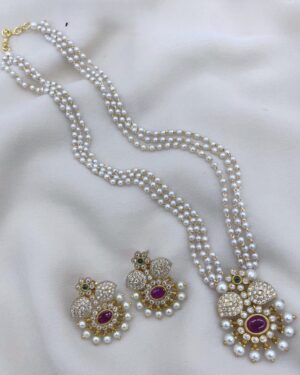 Pure Zirconian Diamond Necklace Set, ORN30669