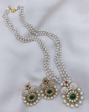 Pure Zirconian Diamond Necklace Set, ORN30671