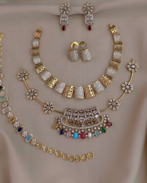 Pure Zirconian Diamond Necklace Set (3 Sets), ORN30675