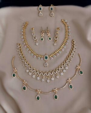 Pure Zirconian Diamond Necklace Set (3 Sets), ORN30681