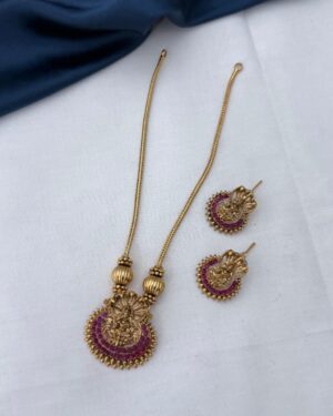 Kundan Temple Necklace Set, ORN30684
