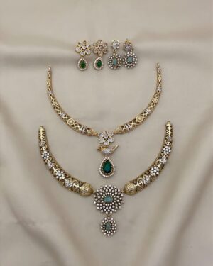 Pure Zirconian Diamond Necklace Set (2 Sets), ORN30688