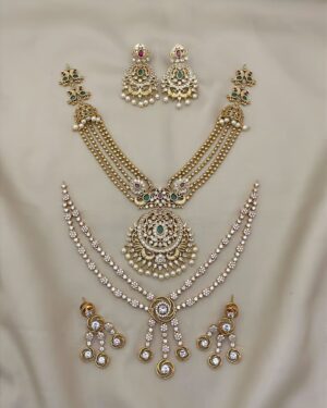 Pure Zirconian Diamond Necklace Set (3 Sets), ORN30691