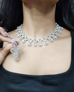 Pure Zirconian Diamond Necklace Sets, ORN30700