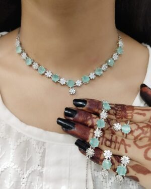 Pure Zirconian Diamond Necklace Sets, ORN30701