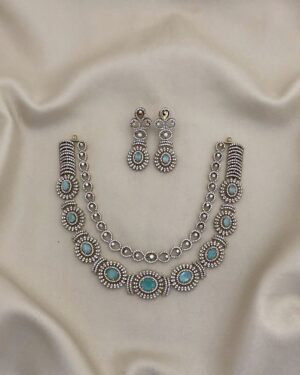 Pure Zirconian Diamond Necklace with Earrings Set, ORN31185