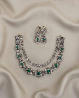Pure Zirconian Diamond Necklace with Earrings Set, ORN31186