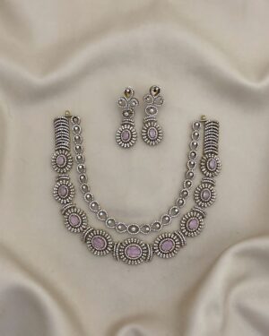 Pure Zirconian Diamond Necklace with Earrings Set, ORN31189