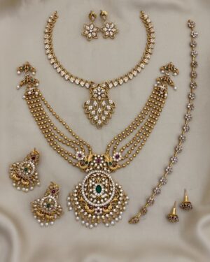 Pure Zirconian Diamond Necklace with Earrings Set (3 Sets), ORN31206