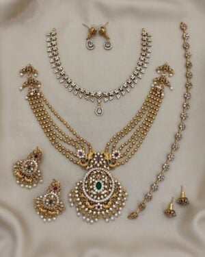 Pure Zirconian Diamond Necklace with Earrings Set (3 Sets), ORN31208