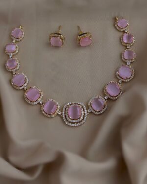 Pure Zirconian Diamond Necklace with Earrings Set, ORN31211