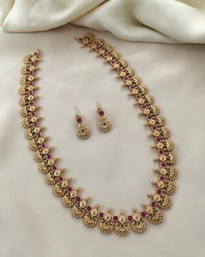 Kundan Necklace with Earrings Set, ORN31217