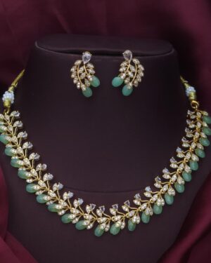 Pure Zirconian Diamond Necklace with Earrings Set, ORN31277