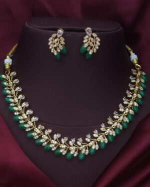 Pure Zirconian Diamond Necklace with Earrings Set, ORN31279