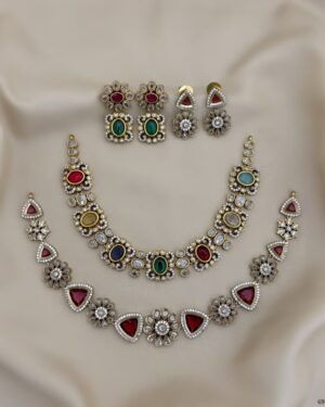 Pure Zirconian Diamond Necklace with Earrings Set (2 Sets), ORN31287