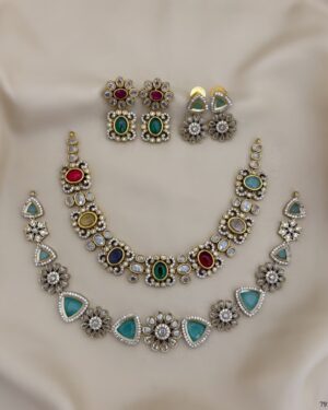 Pure Zirconian Diamond Necklace with Earrings Set (2 Sets), ORN31288