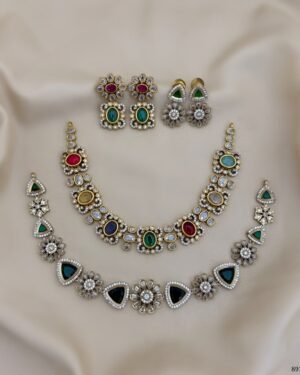 Pure Zirconian Diamond Necklace with Earrings Set (2 Sets), ORN31290