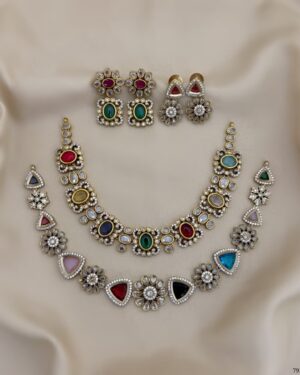 Pure Zirconian Diamond Necklace with Earrings Set (2 Sets), ORN31291