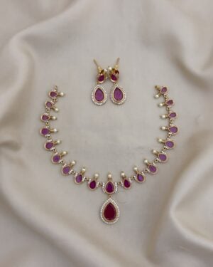 Pure Zirconian Diamond Necklace Set, ORN31361