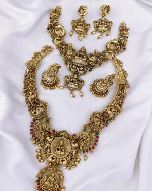 Kundan Temple Necklace Sets, ORN31381