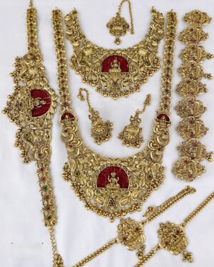 Kundan Temple Necklace Sets, ORN31383