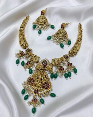 Kundan Temple Necklace Set, ORN31388