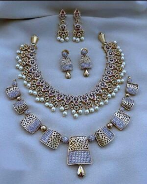 Pure Zirconian Diamond Necklace Set (2 Sets), ORN31395