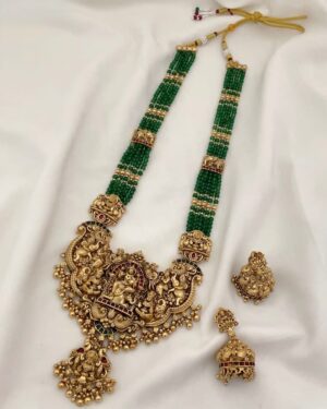 Kundan Temple Necklace Set, ORN31403