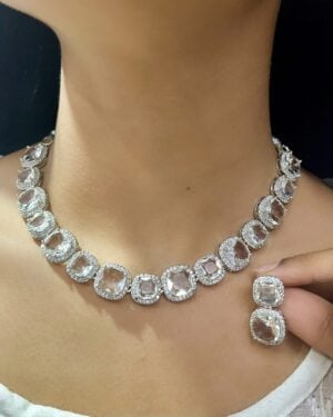 Pure Zirconian Diamond Necklace Set, ORN2402M01