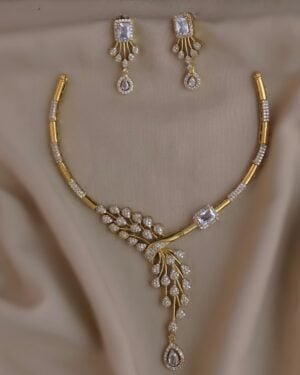 Pure Zirconian Diamond Necklace Set, ORN0403BM10