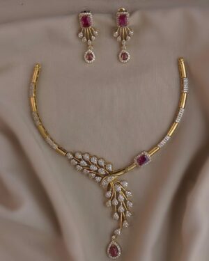 Pure Zirconian Diamond Necklace Set, ORN0403BM11