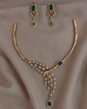 Pure Zirconian Diamond Necklace Set, ORN0403BM12