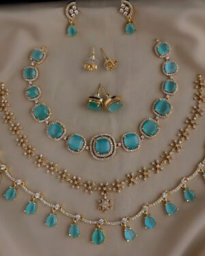 Pure Zirconian Diamond Necklace Set, ORN0903BM30