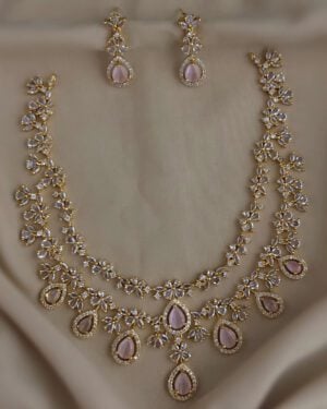 Pure Zirconian Diamond Necklace Set, ORN1203BM35