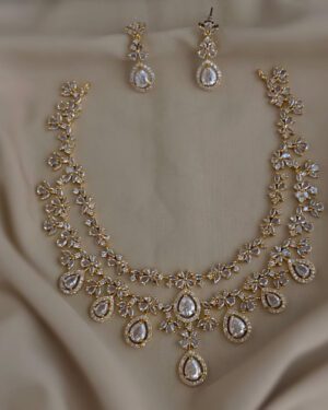 Pure Zirconian Diamond Necklace Set, ORN1203BM36