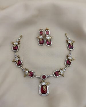 Pure Zirconian Diamond Necklace Set