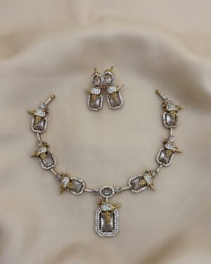 Pure Zirconian Diamond Necklace Set