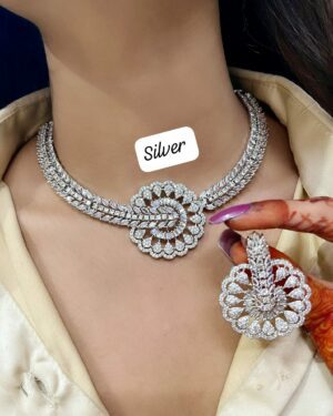 Pure Zirconian Diamond Necklace Set