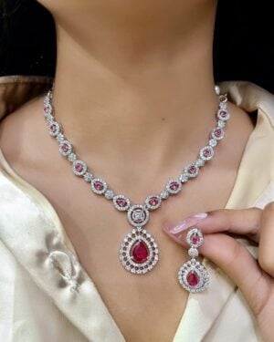 Pure Zirconian Diamond Necklace Set