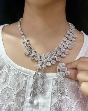 Pure Zirconian Diamond Necklace Set