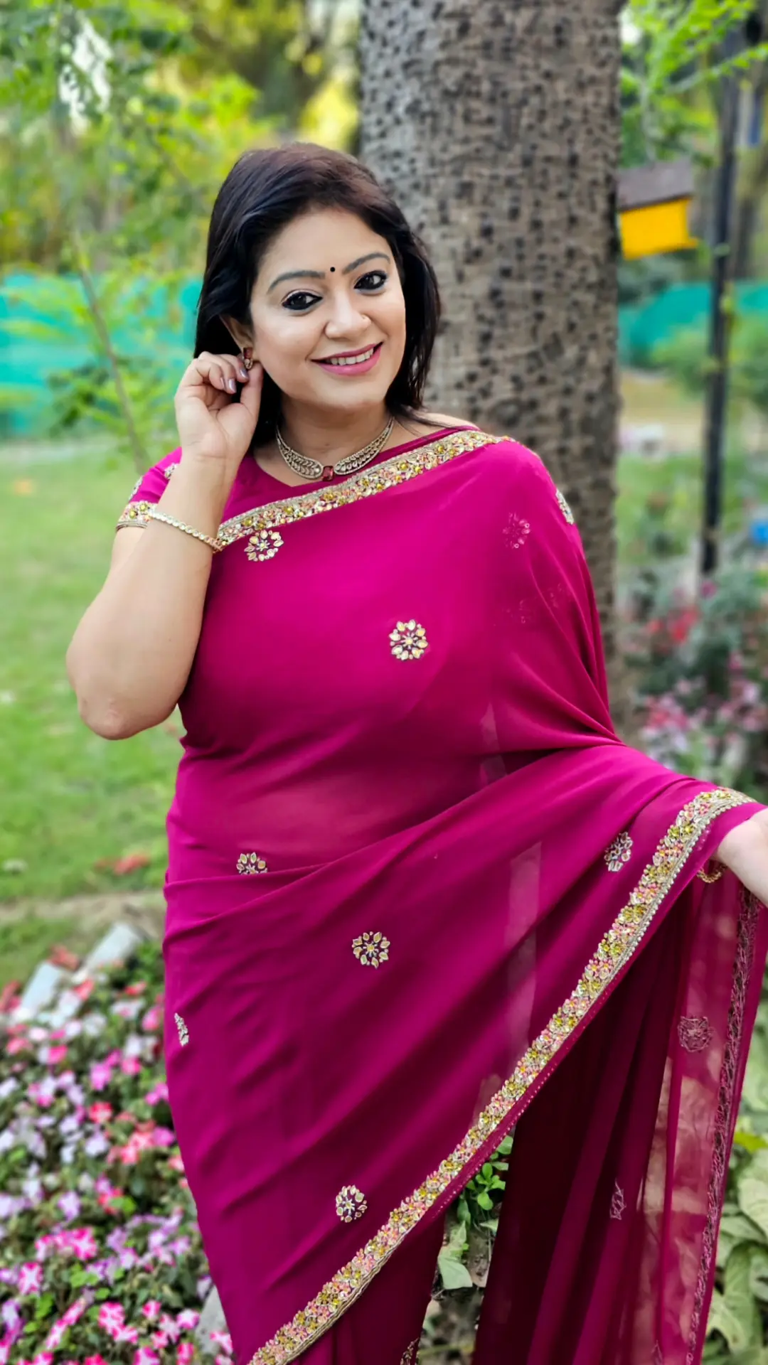 Shivani in our American Diamond Necklace Set