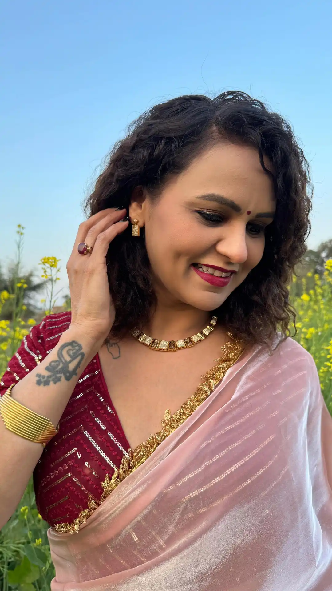 Anupam in our American Diamond Necklace Set