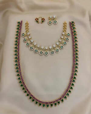 Pure Zirconian Diamond Necklace Set, ORN0804AM10