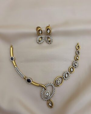 Pure Zirconian Diamond Necklace Set, ORN0804AM12