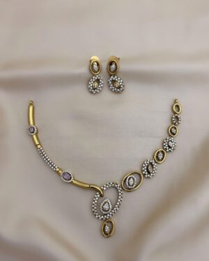 Pure Zirconian Diamond Necklace Set, ORN0804AM14
